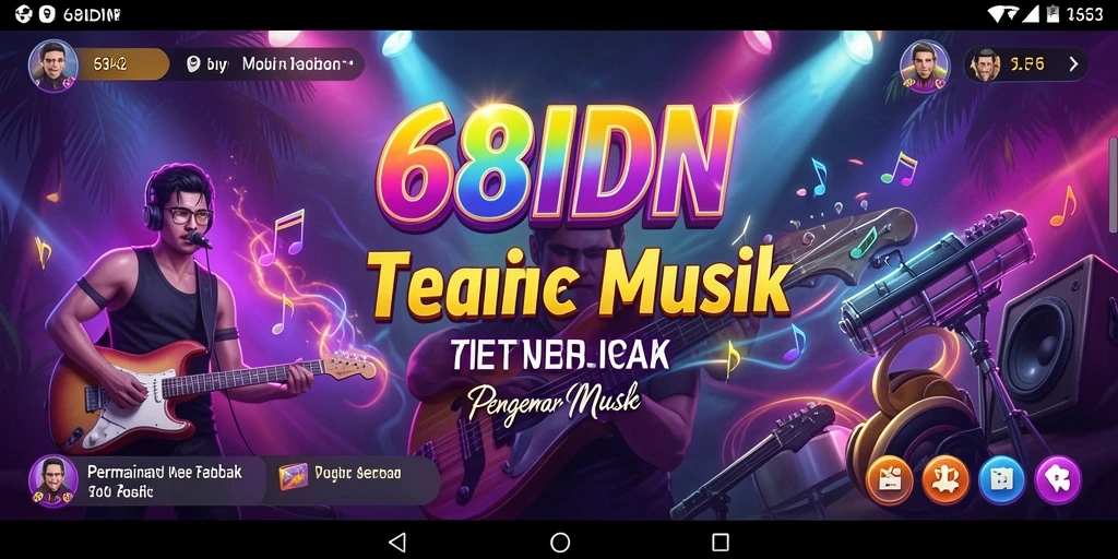 Tampilan gameplay musik yang mengasyikkan di 68IDN.