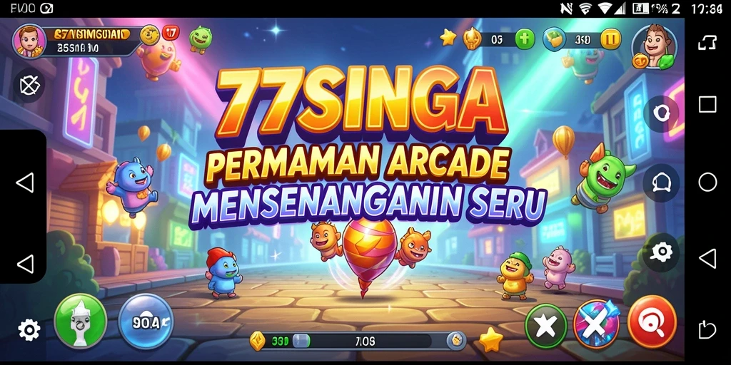 Screenshot gameplay mendebarkan dari 77SINGA yang penuh warna.