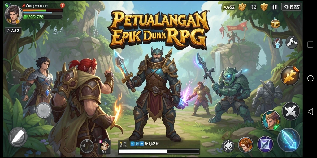 Tampilan menarik gameplay RPG di dunia fantasi.