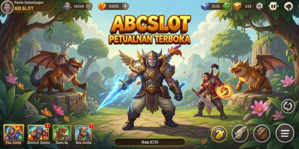 Tampilan gameplay seru di dunia penuh petualangan ABCSLOT.