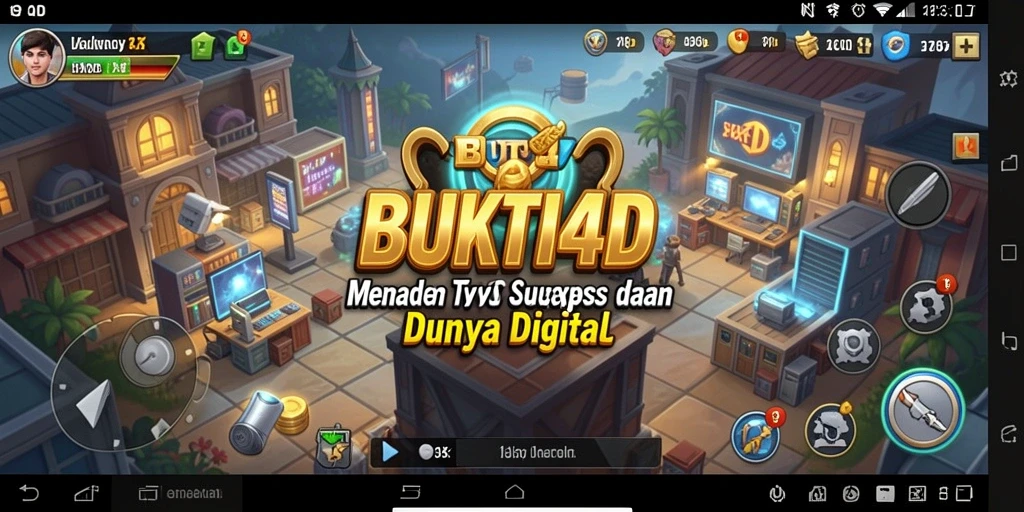 Tampilan gameplay BUKTI4D yang dinamis dalam simulasi Tycoon.