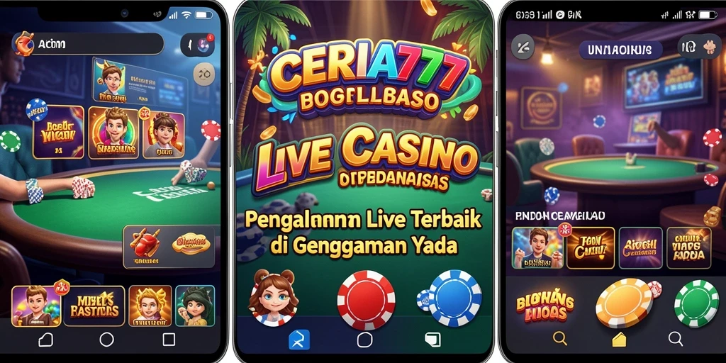 Tampilan gameplay Live Casino yang mengasyikkan di CERIA777.