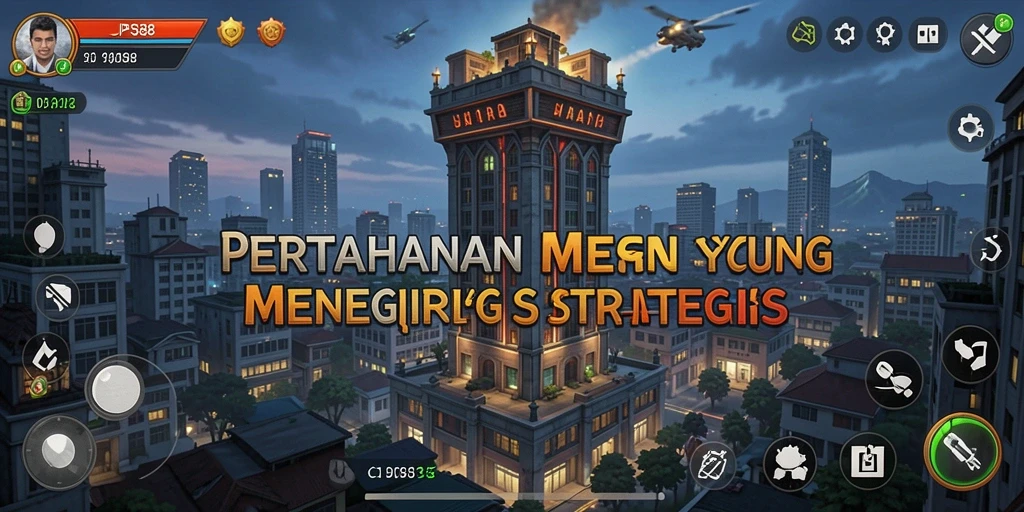 Gameplay seru JPS88 dengan menara pertahanan dan gelombang musuh.