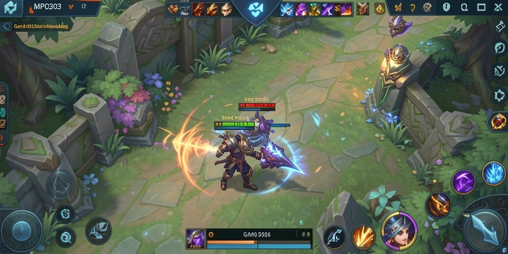 Tangkapan layar gameplay MOBA yang menarik dari MPO303.