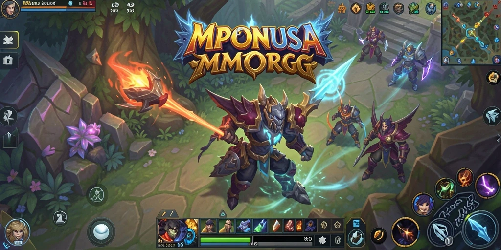 Menampilkan aksi pertempuran seru di dunia MMORPG MPONUSA.