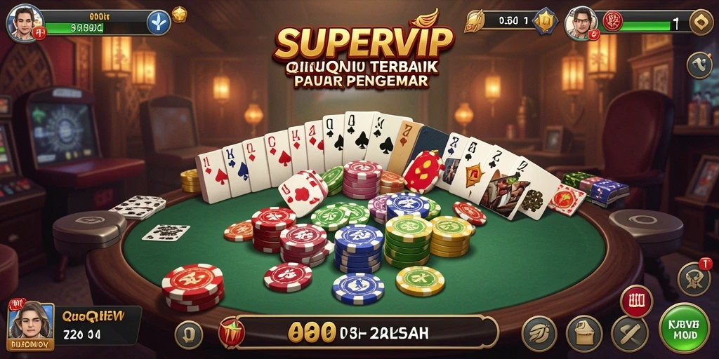 Screenshot dari gameplay QiuQiu yang seru di SUPERVIP.