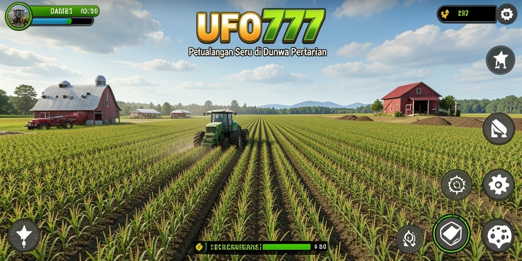 Screenshot UFO777 menampilkan aktivitas pertanian yang seru dan interaksi dengan karakter.