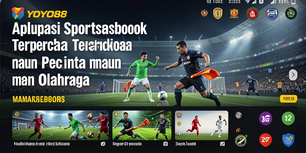 Screenshot tampilan utama YOYO88 yang menampilkan berbagai opsi taruhan Sportsbook.